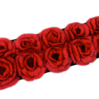 Rex Fur Rose Velvet Muffler