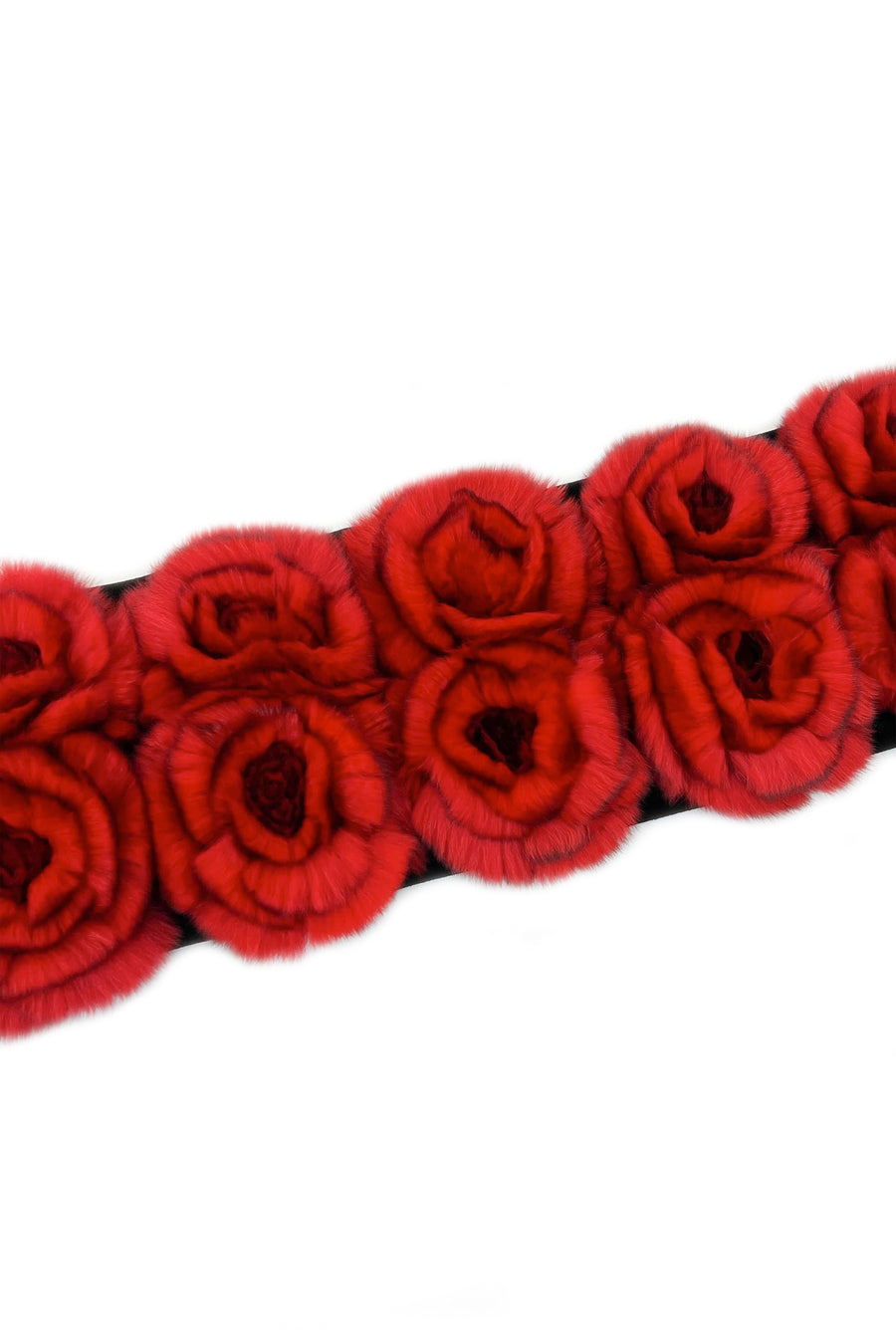 Rex Fur Rose Velvet Muffler