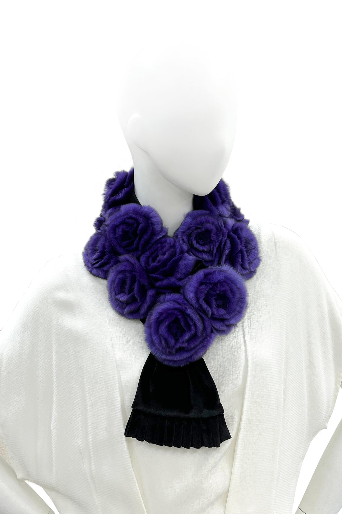 Rex Fur Rose Velvet Muffler