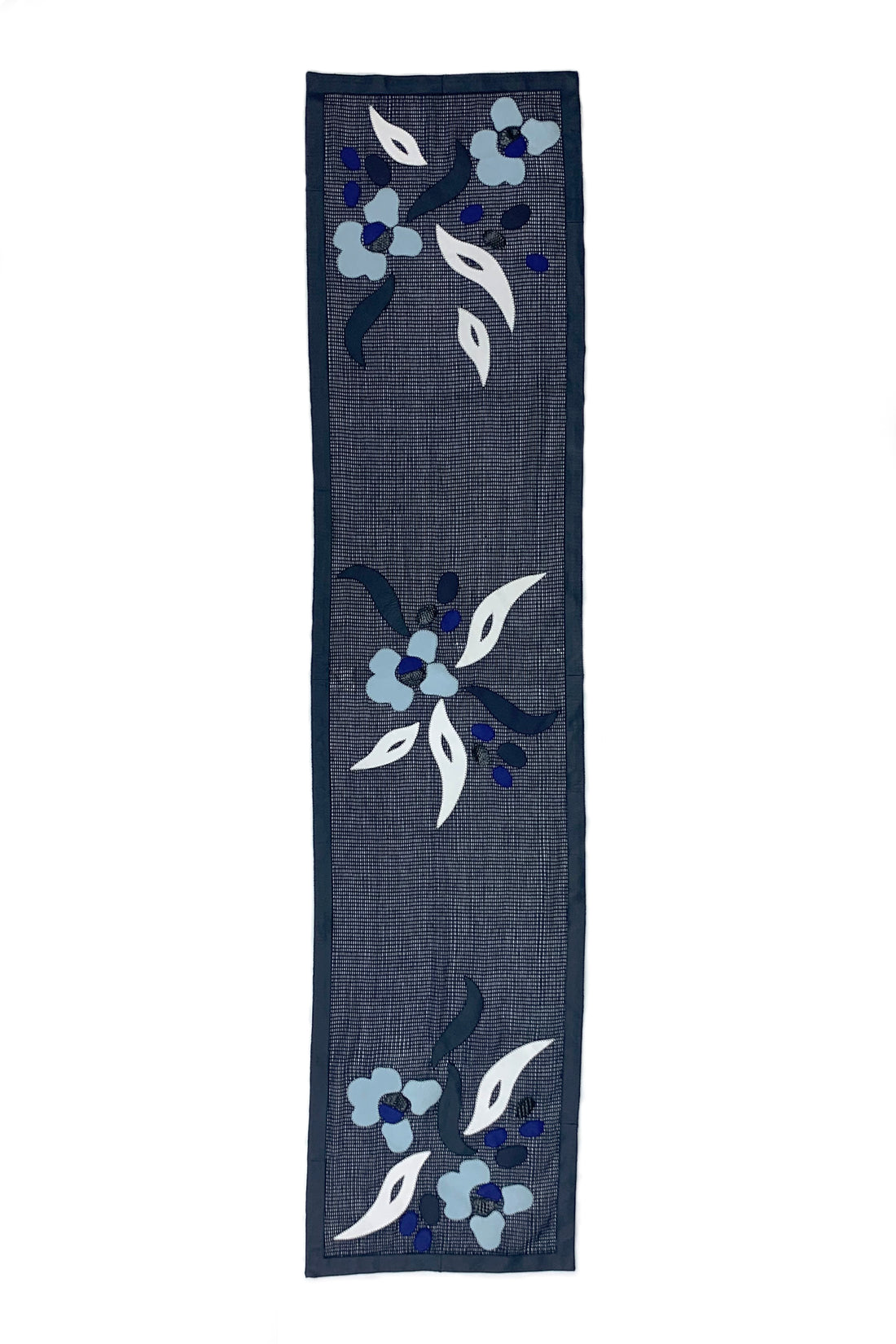 MESH de CHIE Cotton Mesh Stole - Navy Blue x Light Blue