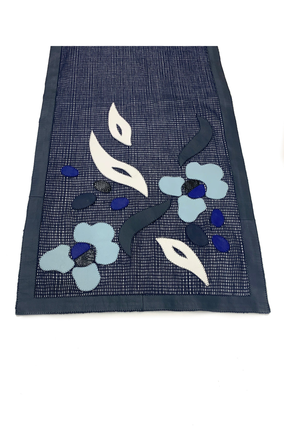 MESH de CHIE Cotton Mesh Stole - Navy Blue x Light Blue