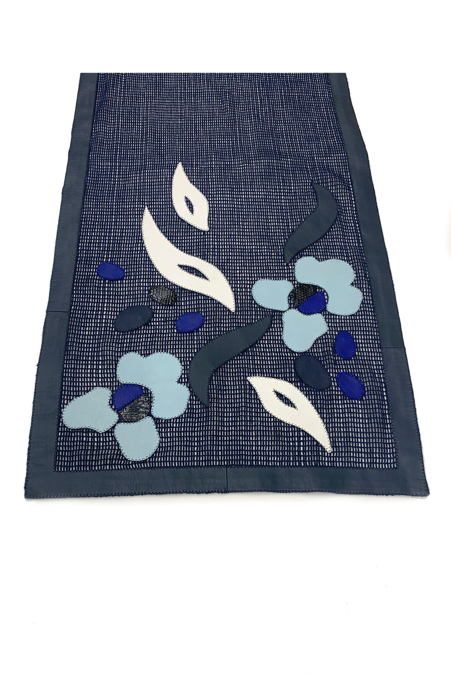 MESH de CHIE Cotton Mesh Stole - Navy Blue x Light Blue