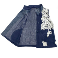  MESH de CHIE Cotton Mesh Stand Collar Vest