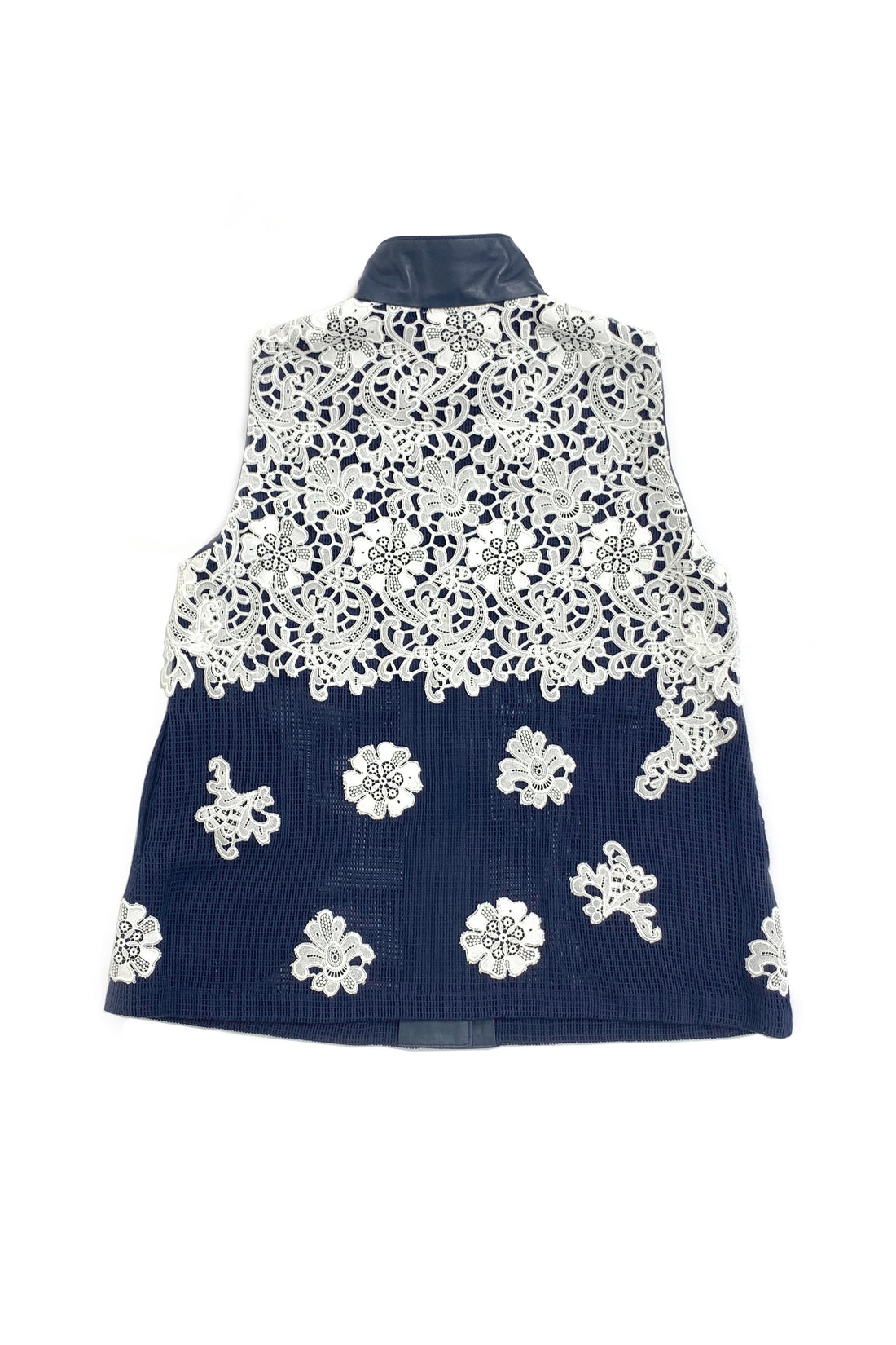  MESH de CHIE Cotton Mesh Stand Collar Vest