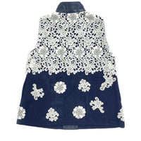  MESH de CHIE Cotton Mesh Stand Collar Vest