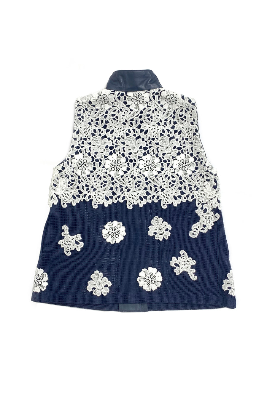  MESH de CHIE Cotton Mesh Stand Collar Vest