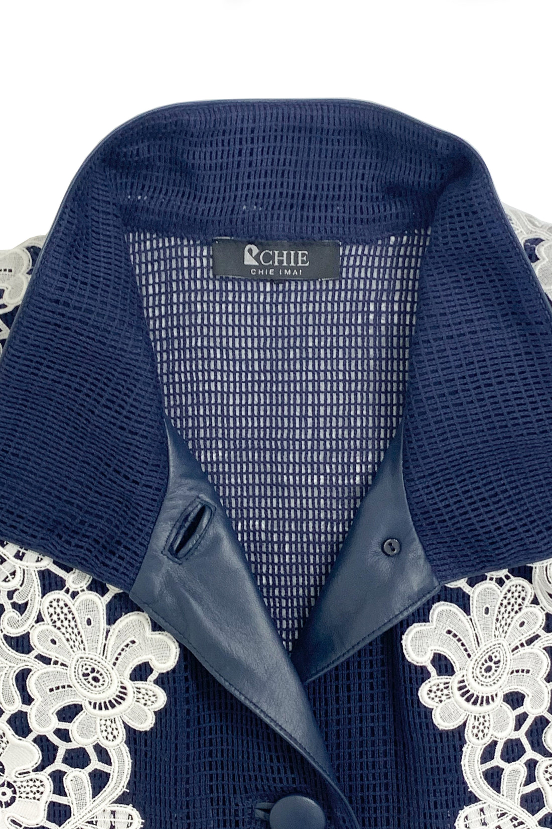  MESH de CHIE Cotton Mesh Stand Collar Vest