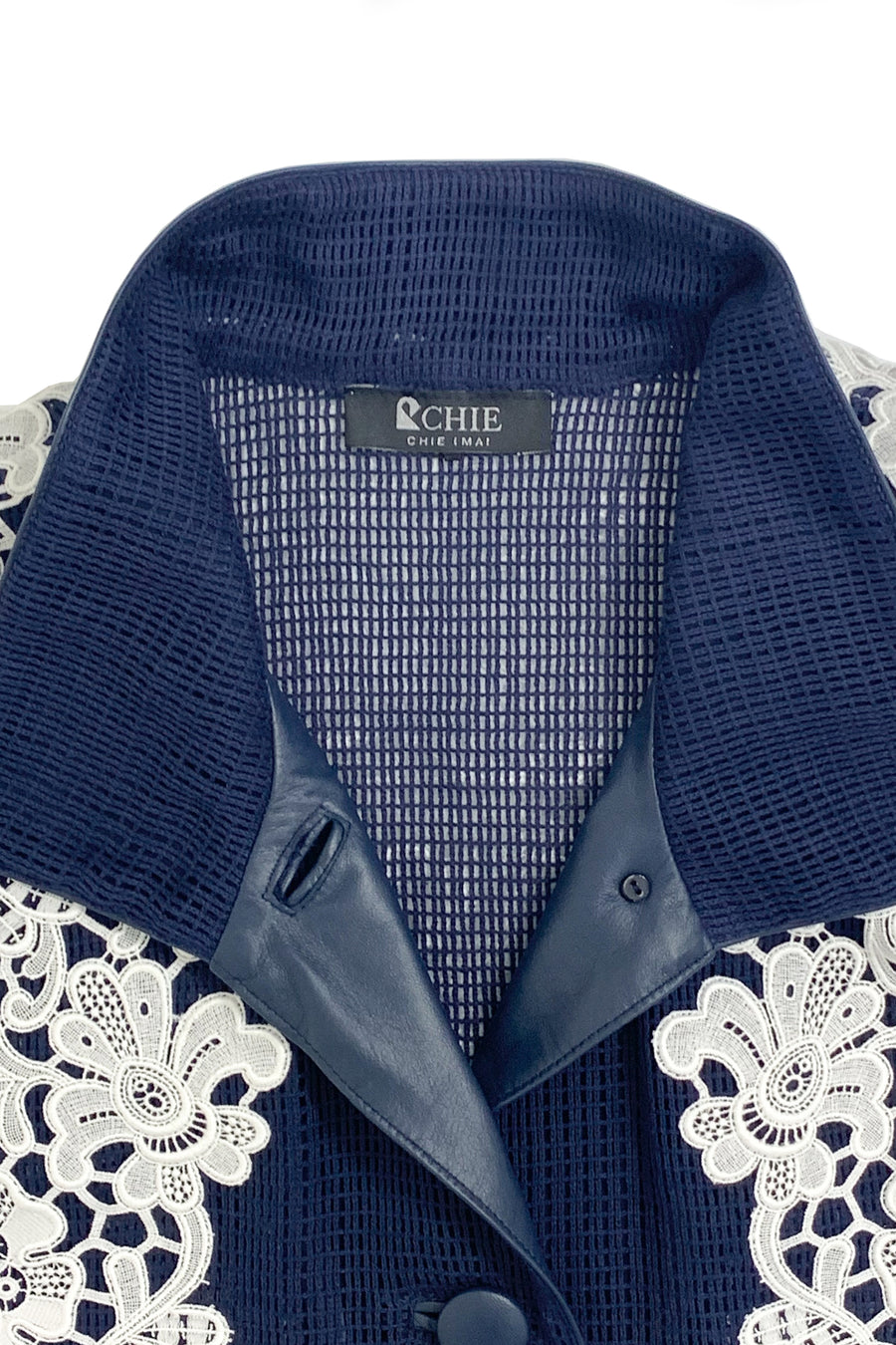  MESH de CHIE Cotton Mesh Stand Collar Vest