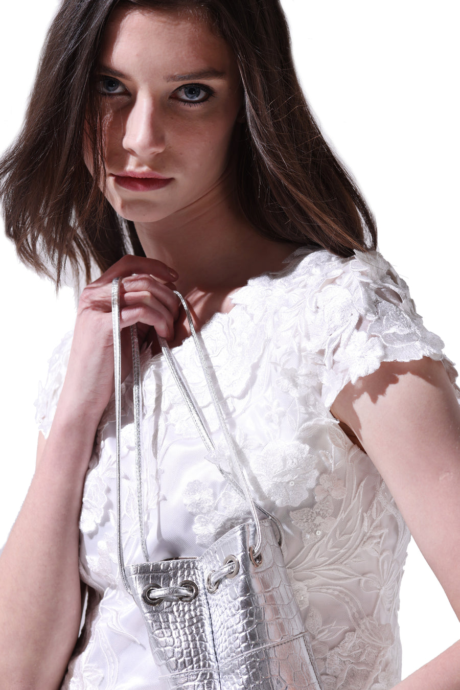 Mi-Mollet Length Embroidery Lace Dress