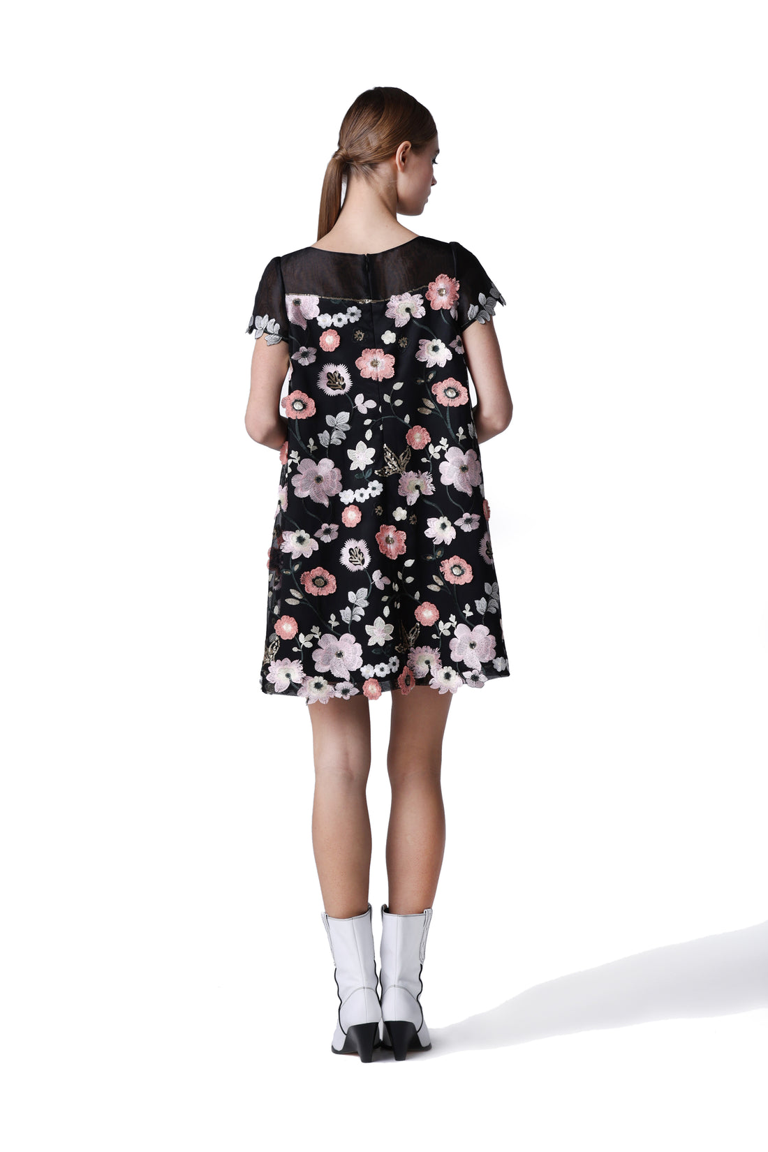 Floral A-line Lace Dress