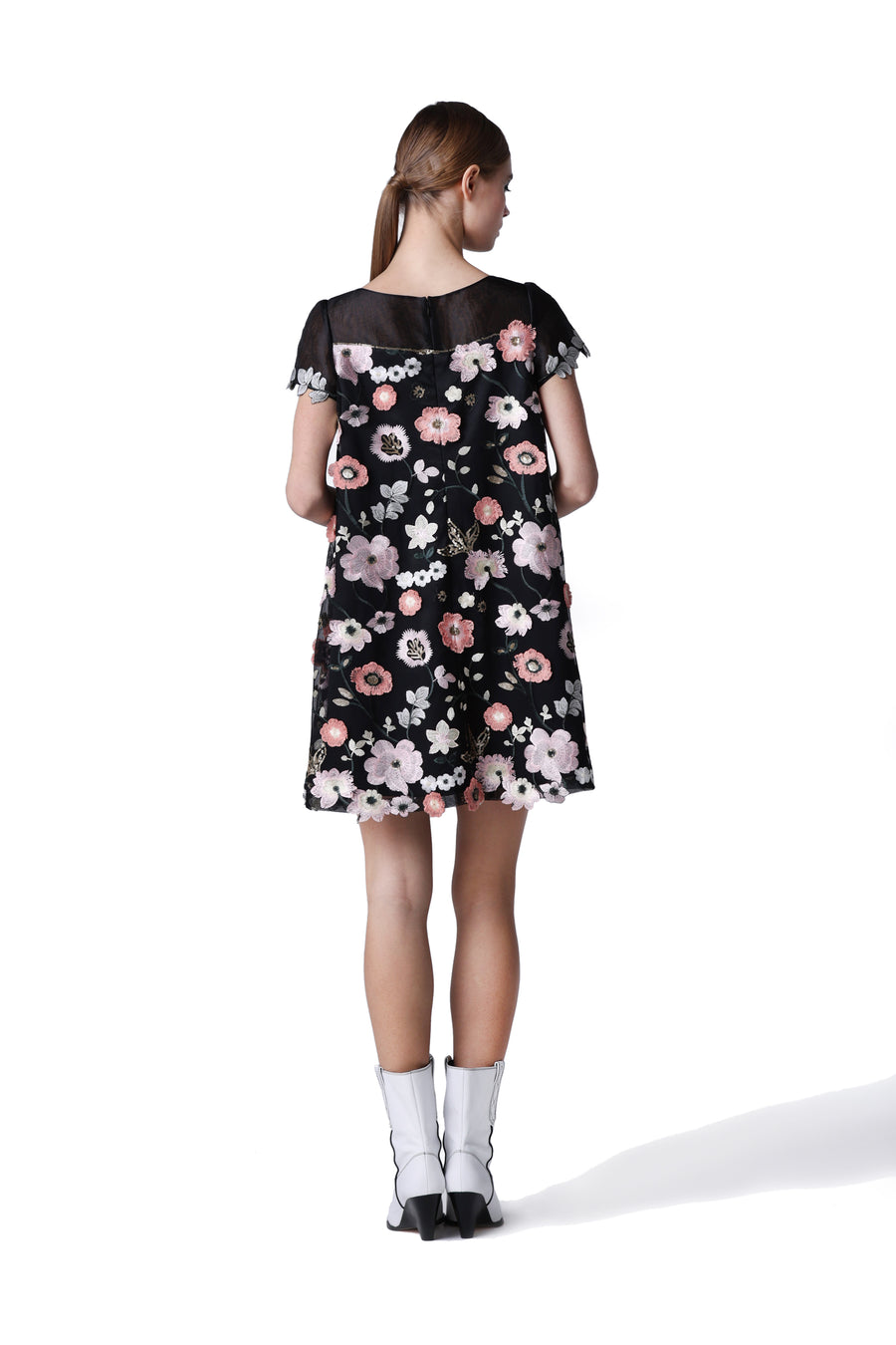Floral A-line Lace Dress