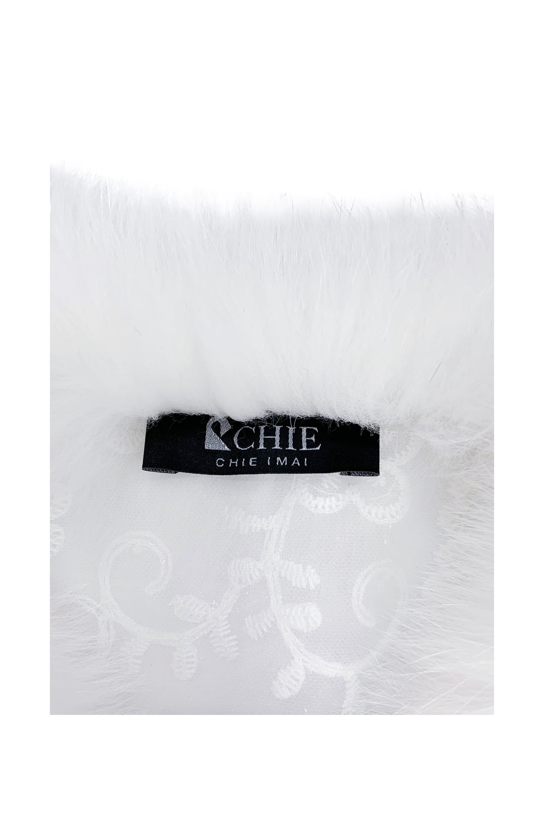 CHIE IMAI Fox Fur-Trim Lace Bolero