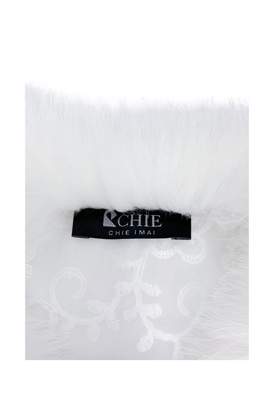 CHIE IMAI Fox Fur-Trim Lace Bolero