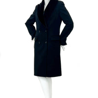 Virgin wool coat with mink