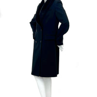 Virgin wool coat with mink