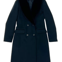 Virgin wool coat with mink