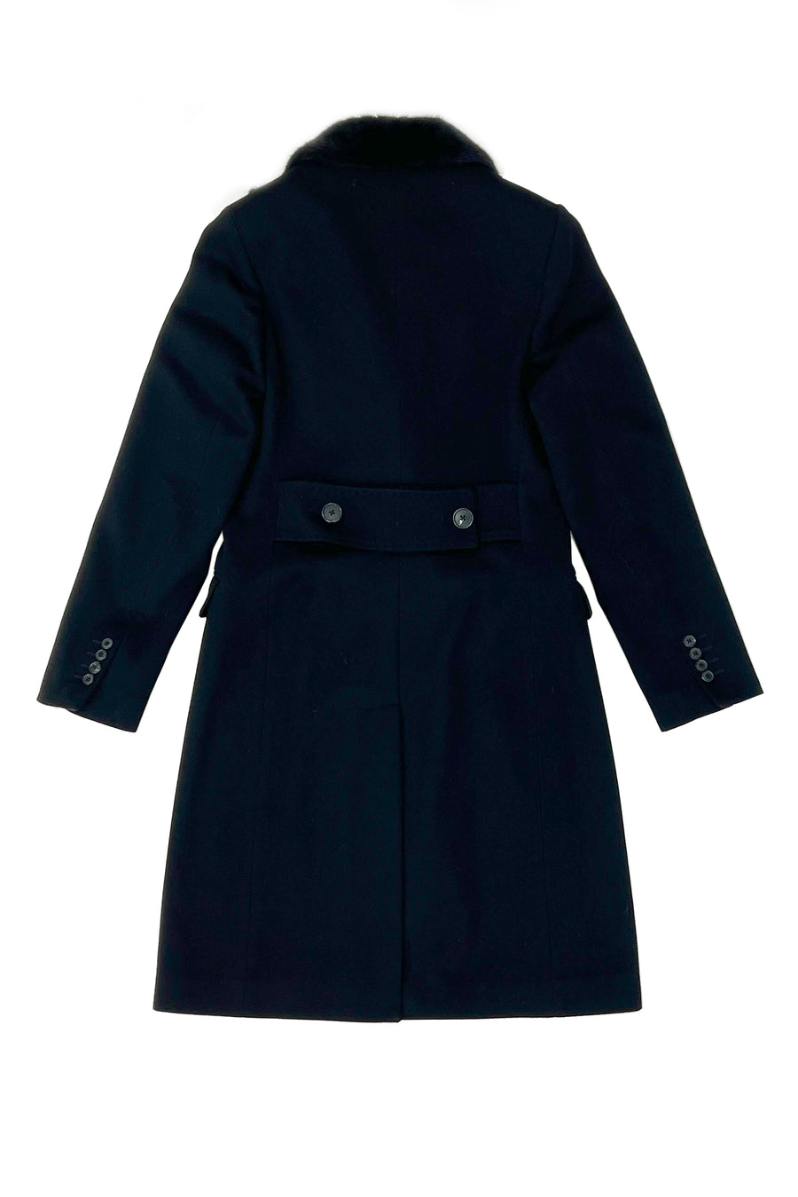 Virgin wool coat with mink