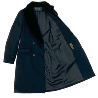 Virgin wool coat with mink