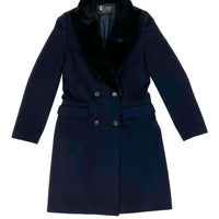 Virgin wool coat with mink