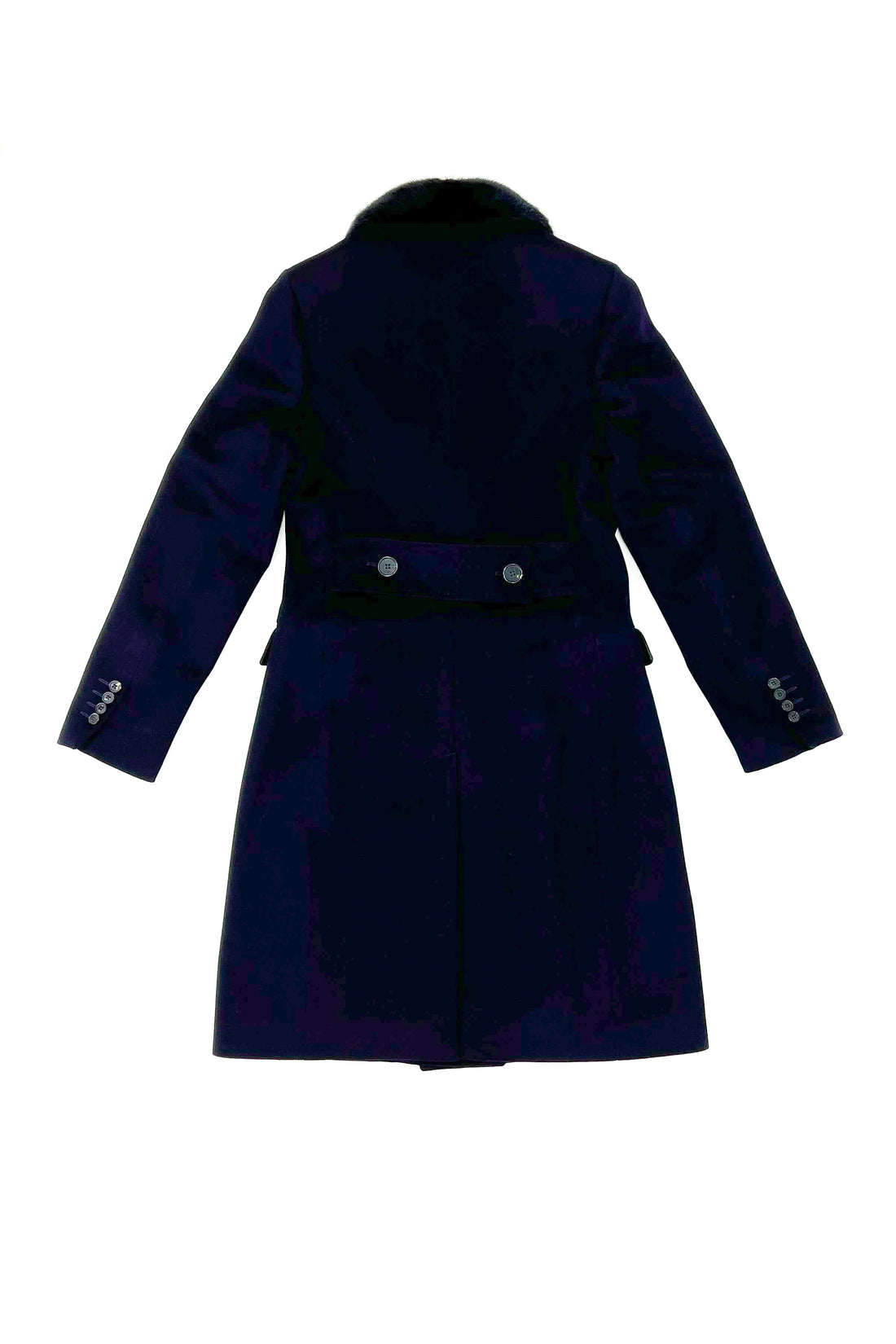 Virgin wool coat with mink