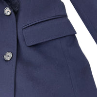 Virgin wool coat with mink