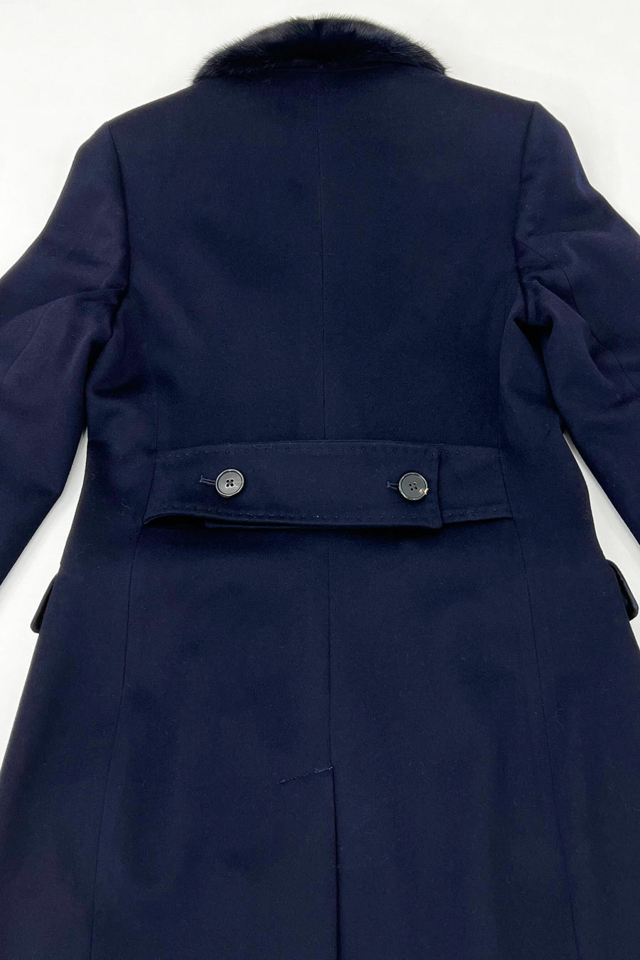Virgin wool coat with mink