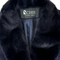 Virgin wool coat with mink