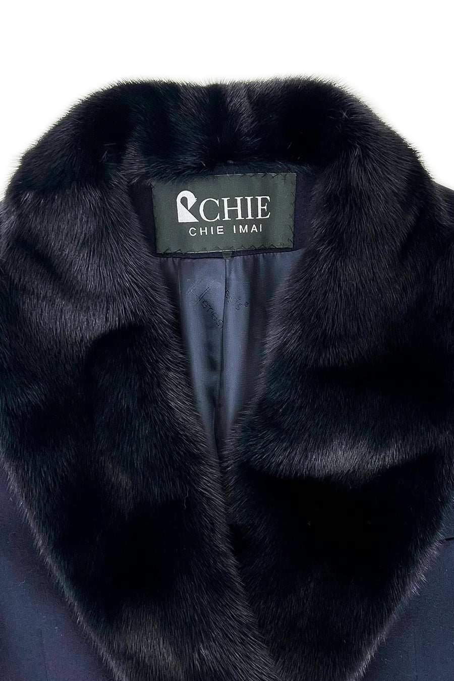 Virgin wool coat with mink