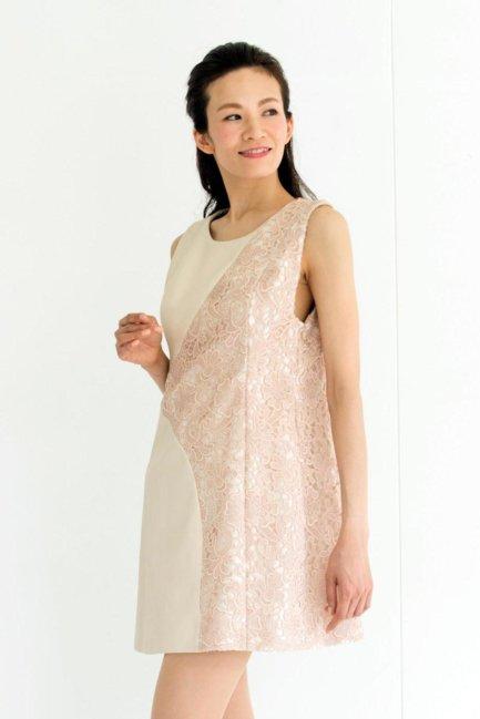 [:en]Spanish Lambskin & Cotton Lace Dress[:ja]スパニッシュラム・コットンレース・ワンピース[:]