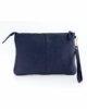 Unisex Calf Clutch Bag - Navy Blue