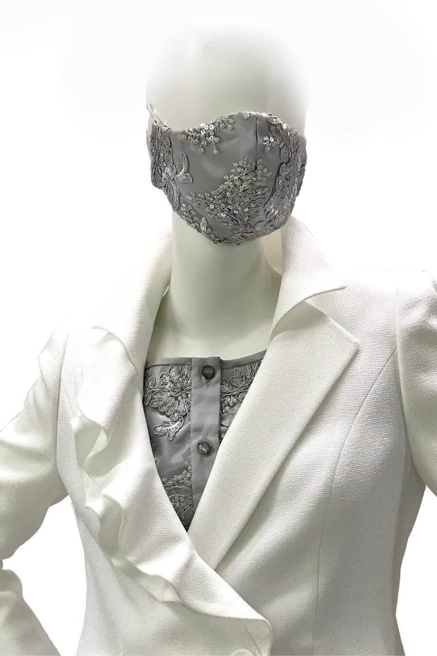 Chie Chic Collar Set- Spangle Grey