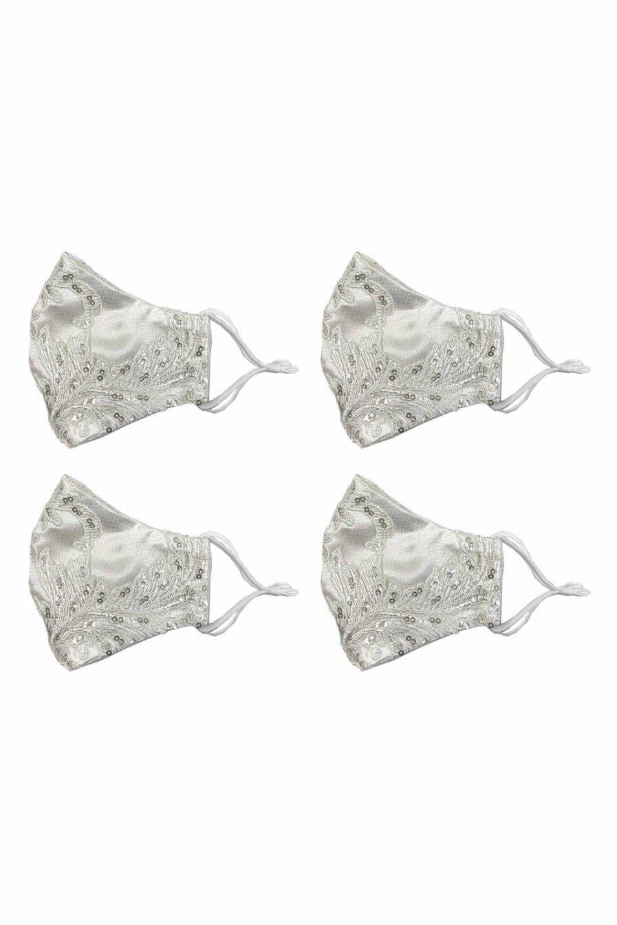 Chie Chic Posh Mask – A Set of Four (4) Silky White Masks