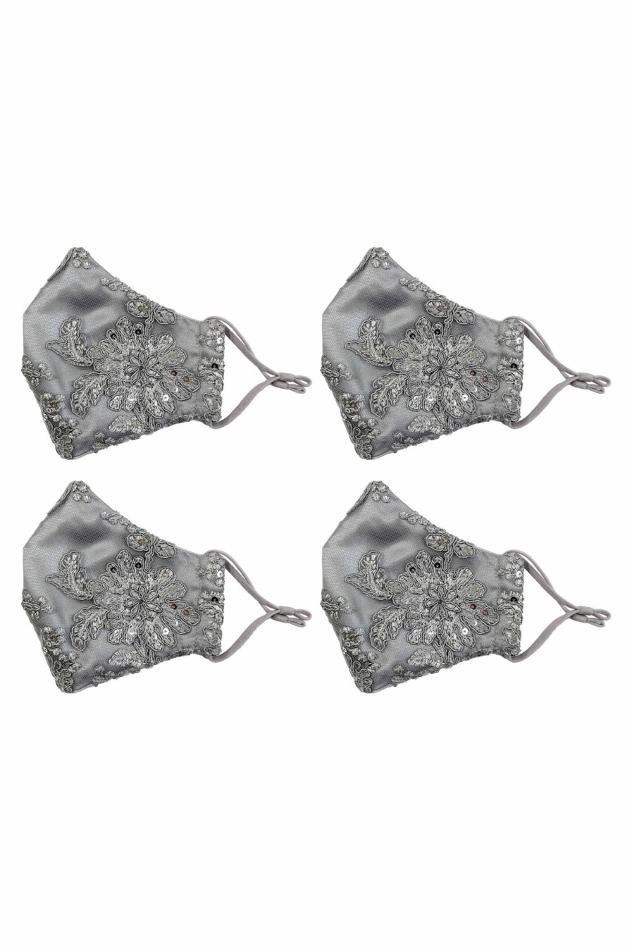 Chie Chic Posh Mask – A Set of Four (4) Spangle Grey